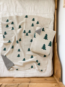 Fin & Vince - Knit Pine Tree Blanket - Baby 30 x 40in