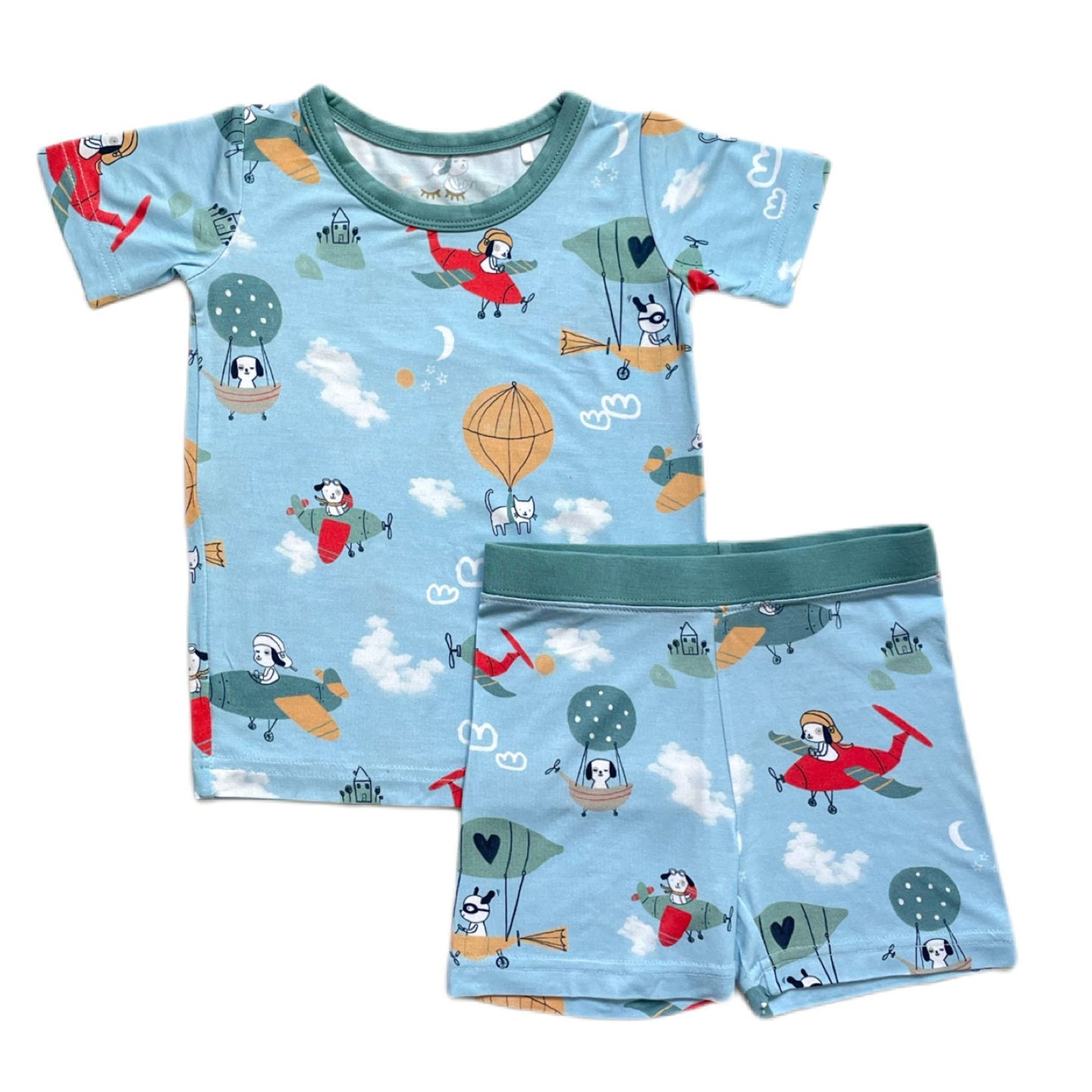 Little Sleepies - Fly Away With Me Two-Piece Short Sleeve & Shorts Bamboo Viscose Pajama Set