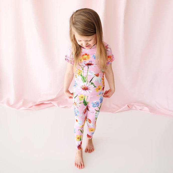 Posh Peanut - Kaileigh - Ruffled Short Sleeve Pajamas