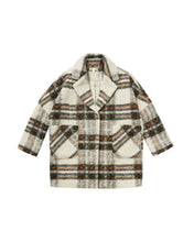 Load image into Gallery viewer, Rylee + Cru - Fall Plaid Longline Coat - Natural
