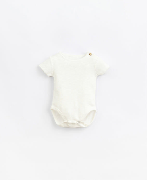 Play Up - Organic Short Sleeve Bodysuit - Plaster