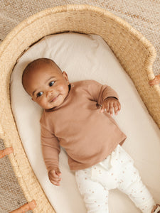 Quincy Mae - Organic Pointelle Baby Blanket - Pebble