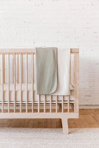 Quincy Mae - Organic Pointelle Baby Blanket - Pebble