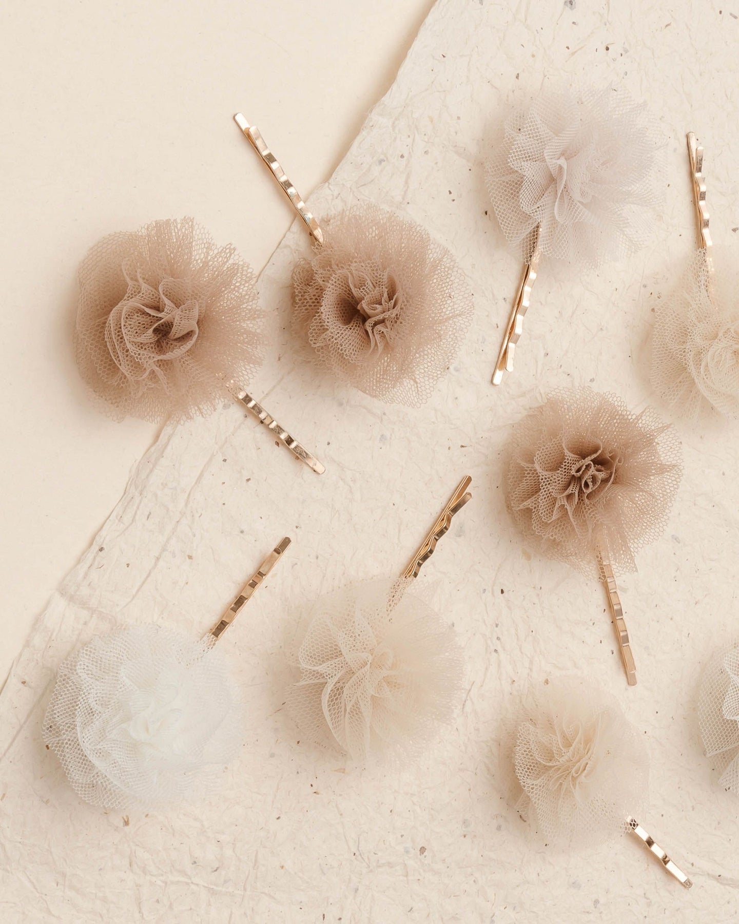 Noralee - Pom Pom Hair Pins - Powder Pink/Ivory