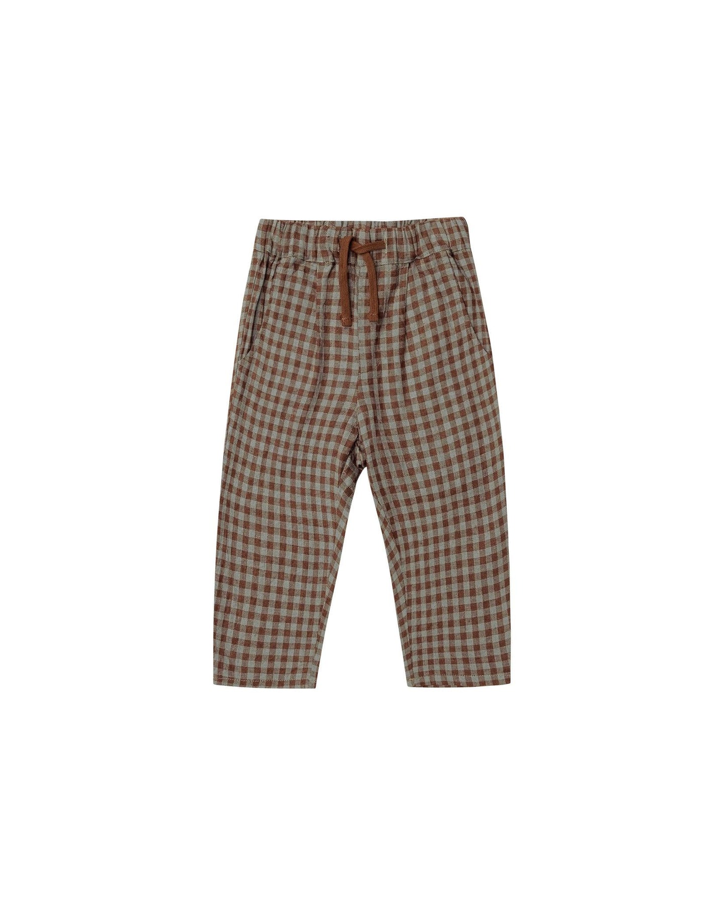 Gingham Ethan Trouser - Chocolate Pool