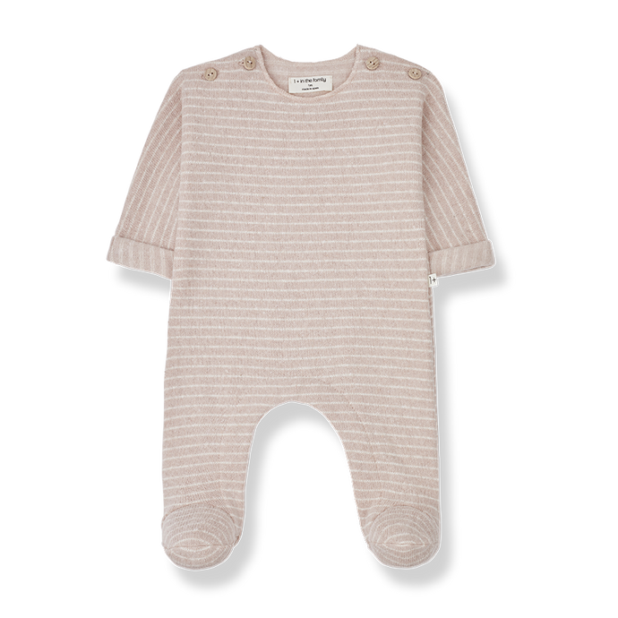 1 + In The Family - Porthos Jumpsuit w/ Feet - Nude