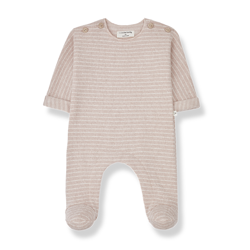 1 + In The Family - Porthos Jumpsuit w/ Feet - Nude