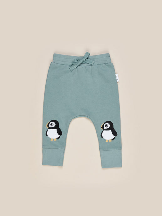 Huxbaby - Organic Puffin Knee Drop Crotch Pant - Surf