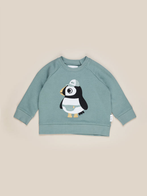 Huxbaby - Organic Puffin Sweatshirt - Surf