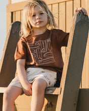 Load image into Gallery viewer, Rylee + Cru - Raw Edge Tee - Groms - Redwood