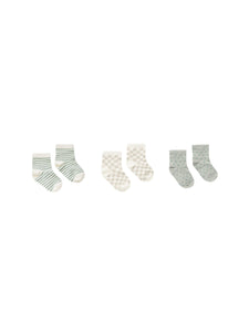 Rylee + Cru - Printed Socks - Summer Stripe, Dove Check, Polka Dot