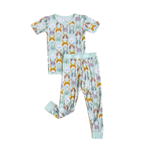 Little Sleepies - Rad Rabbits - Two Piece Short Sleeve Bamboo Viscose Pajama Set