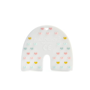 Loulou Lollipop - Silicone Teether Single - Pastel Rainbow