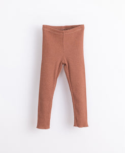 PLAYUP - Organic Recycled Rib Leggings - Sanguine