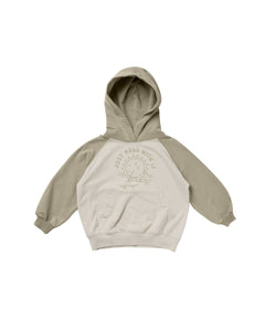 Rylee + Cru - Just Roll With It Raglan Hoodie - Natural/Fern