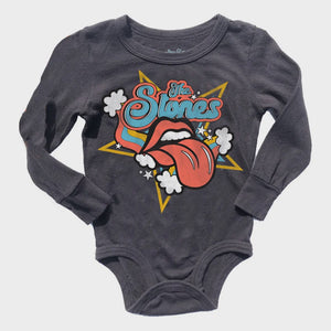 Rowdy Sprout - The Rolling Stones Unisex L/S Onesie - Off Black