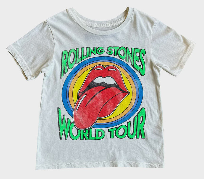 Rowdy Sprout - Rolling Stones Organic Short Sleeve Tee - Dirty White