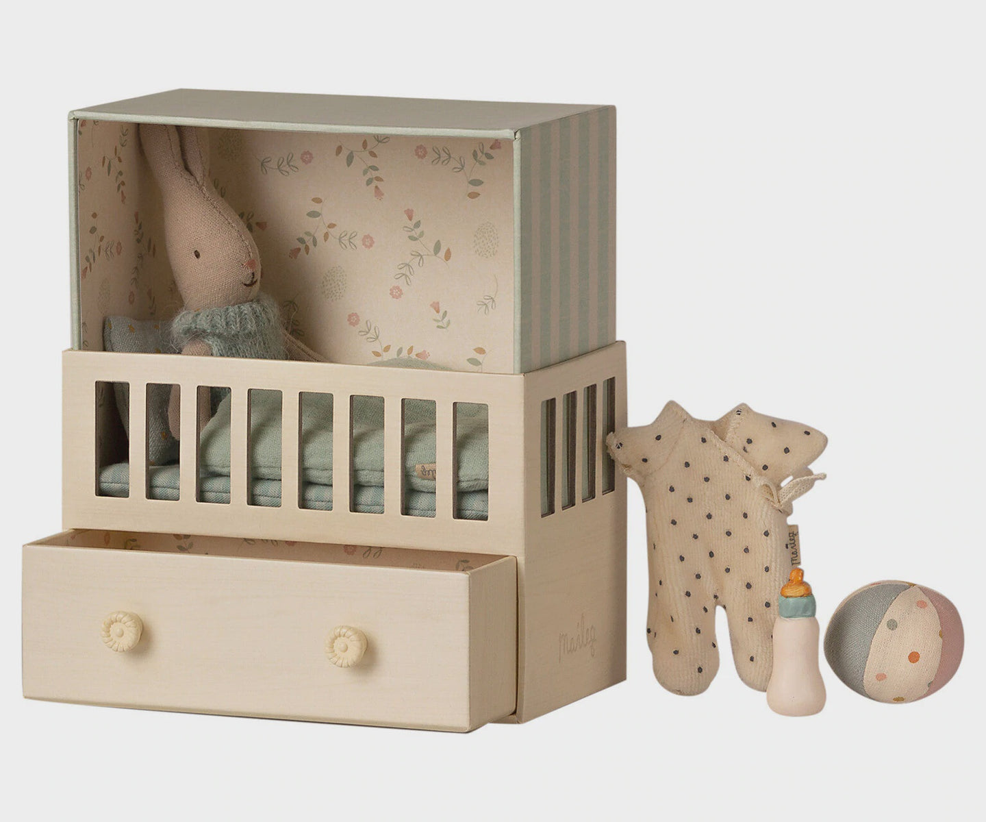 Maileg - Baby Room With Micro Rabbit