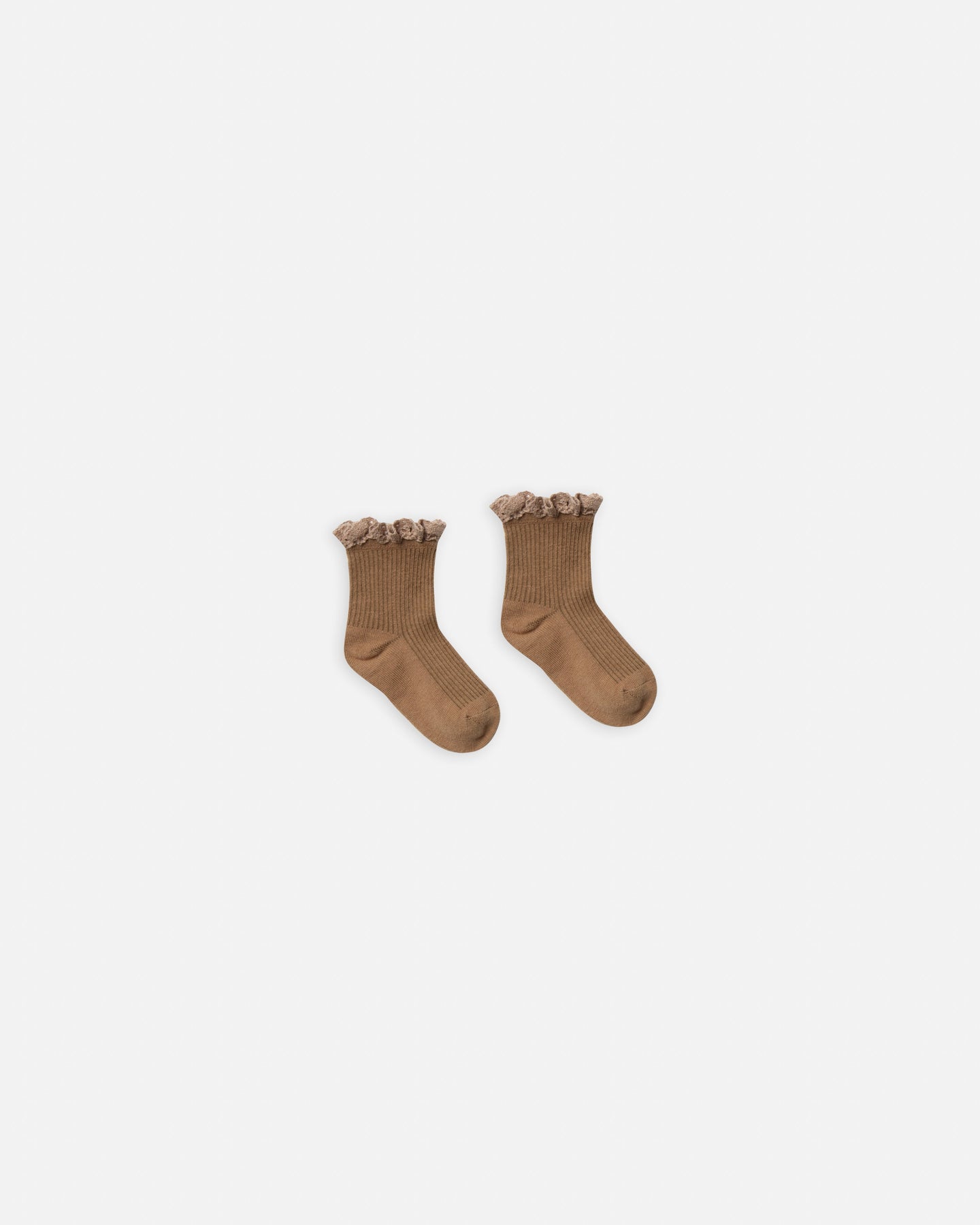 Rylee + Cru Lace Trim Socks - Bronze