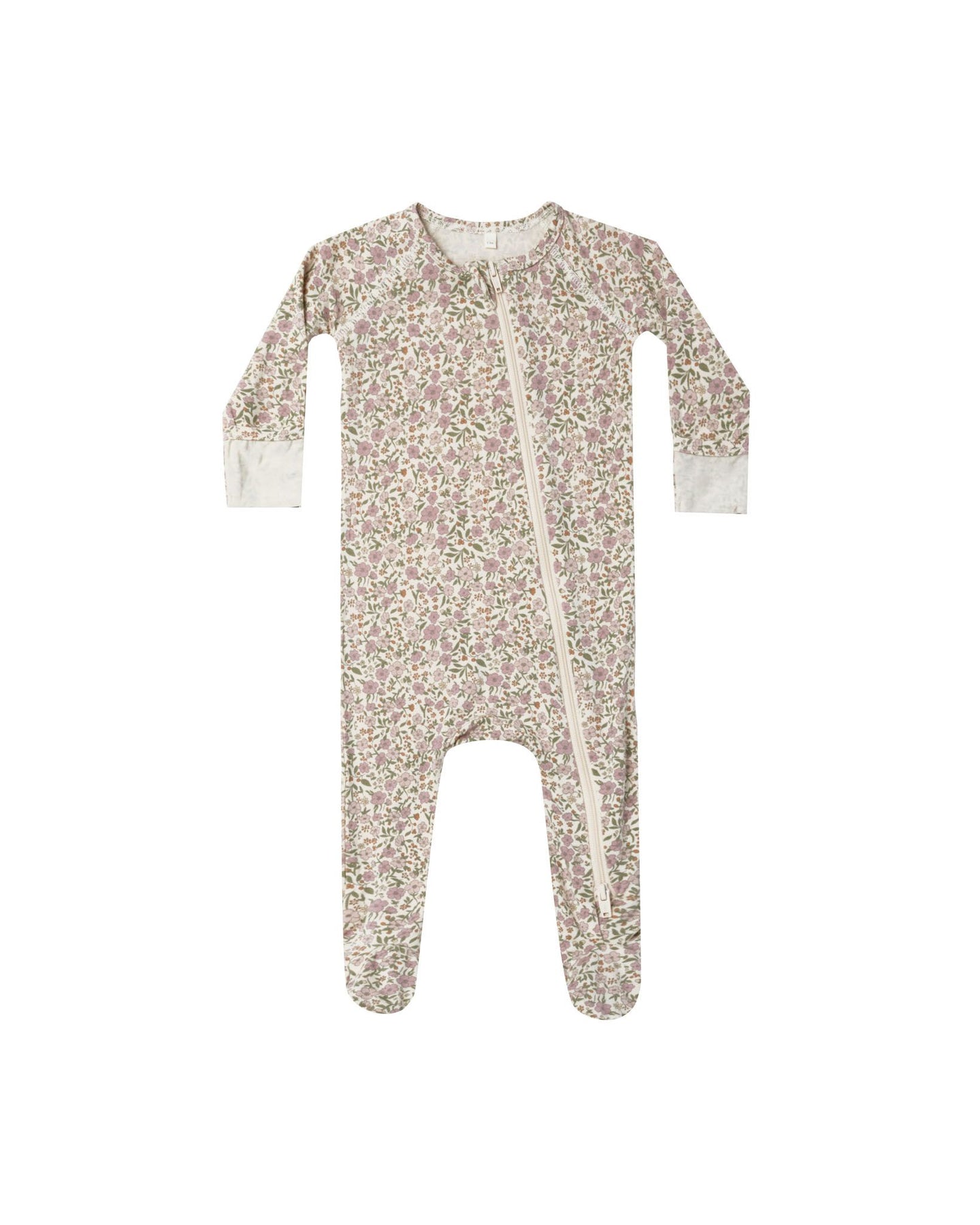 Quincy Mae - Bamboo Zip Footie - Flower Field