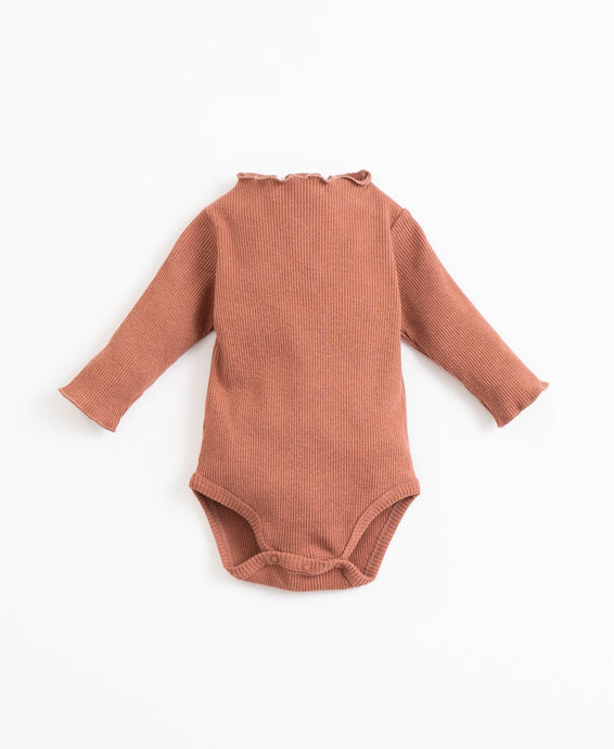 PLAYUP - Organic Recycled  Long Sleeve Bodysuit - Sanguine