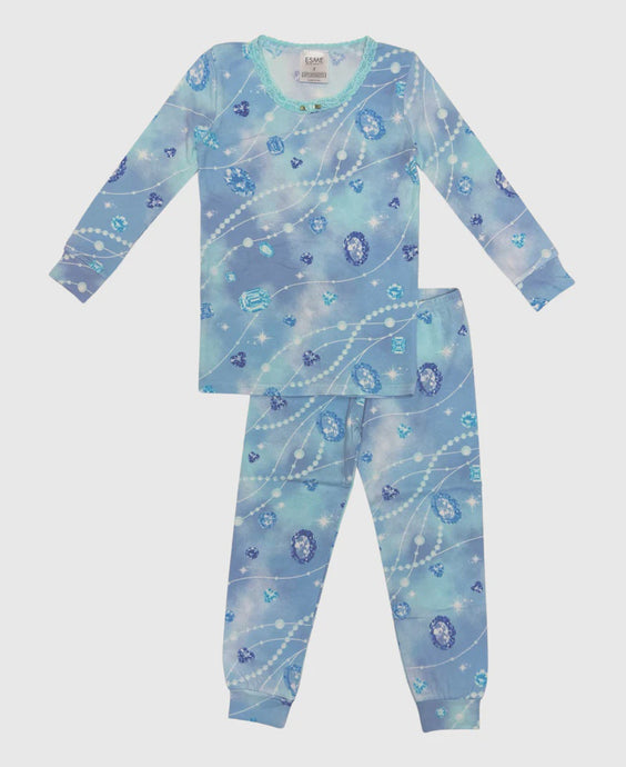 Esme - Sapphire Full Length Pajama Set