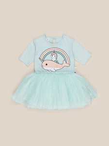 Huxbaby - Organic Sea Friends Ballet Dress - Duck Egg