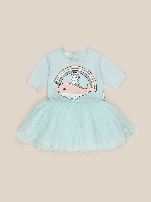 Huxbaby - Organic Sea Friends Ballet Dress - Duck Egg