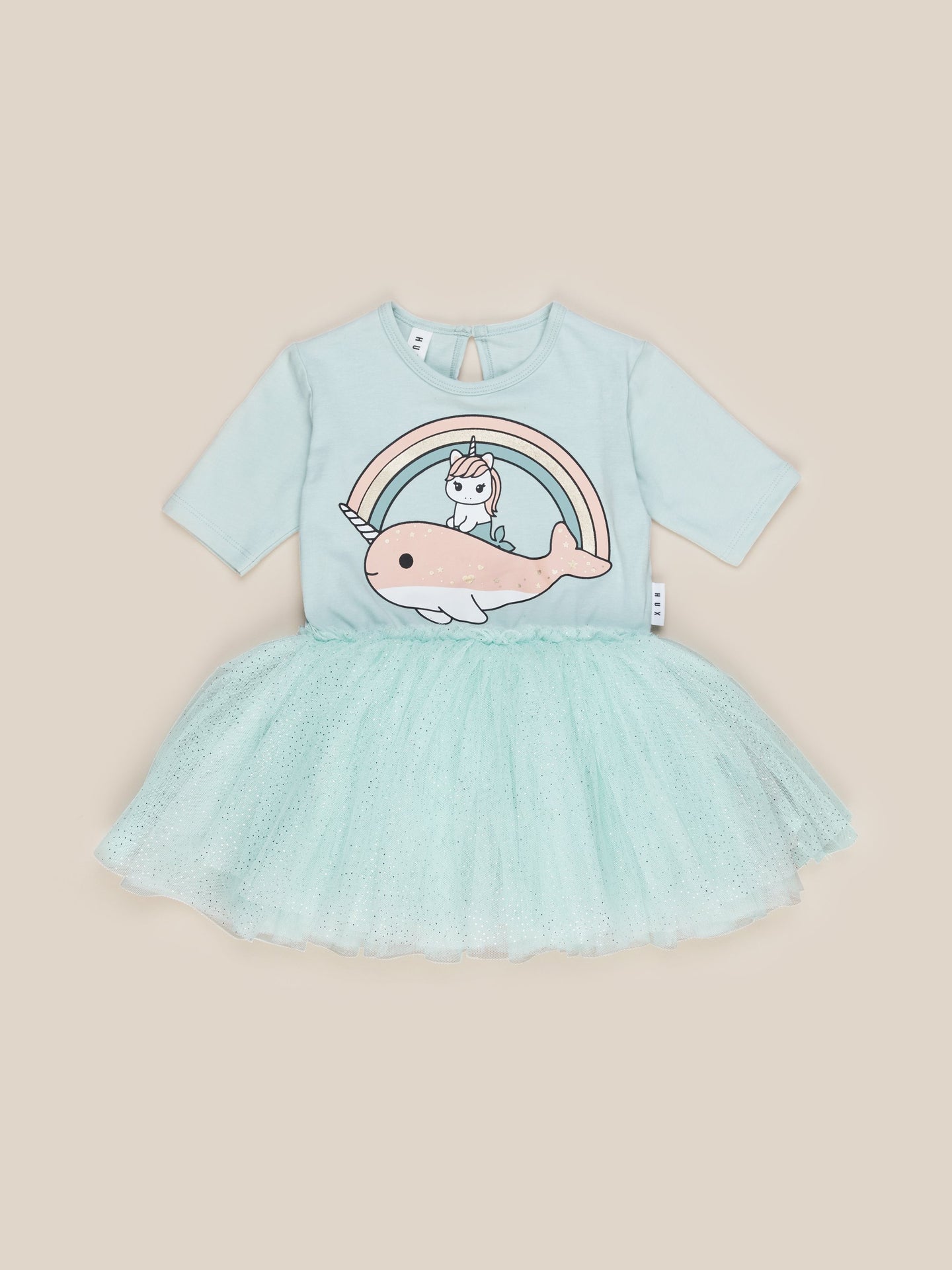 Huxbaby - Organic Sea Friends Ballet Dress - Duck Egg