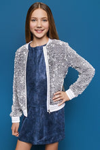 Load image into Gallery viewer, MIA New York - Crystal Sequin Jacket - Gray