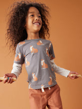 Load image into Gallery viewer, Layered Sleeve Print Tee - Origami Shibu
