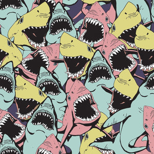 Rock Your Baby - Shiver Boardshorts Shark Print - Multi