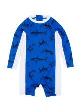 Load image into Gallery viewer, Feather 4 Arrow - Baby Boy Shore Break Surf Suit - Mediterranean Blue