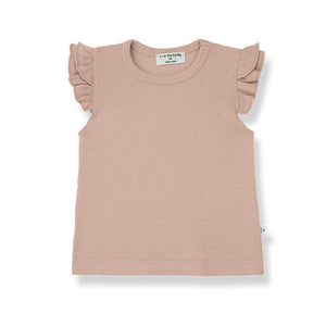 1 + In The Family - Silvana Flutter Sleeve Top - Rose