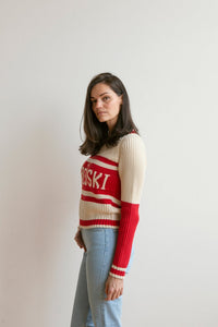 Fin & Vince - Women's Vintage Sweater - Apres Ski - Chili
