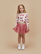 Load image into Gallery viewer, Huxbaby - Gold Cherry Tulle Skirt - Berry