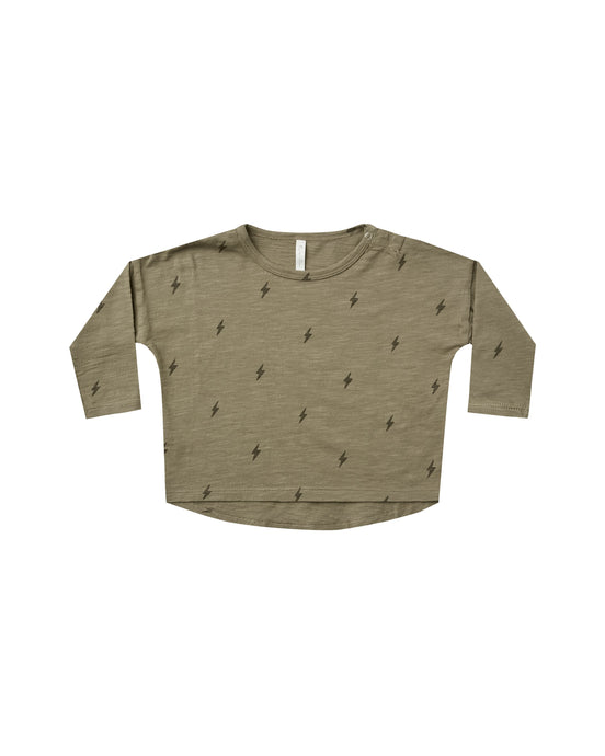 Lightning Bolts Longsleeve Tee - Olive