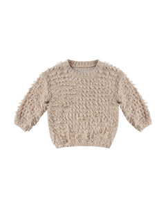 Slouchy Pullover Sweater Loop Knit - Oat