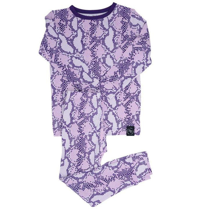 Sweet Bamboo - Pj Set Long Sleeve - Purple Snake