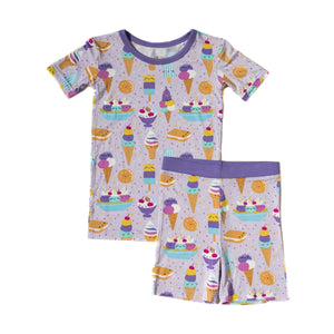 Little Sleepies - Wildberry Ice Cream Social - Short Sleeve & Shorts Bamboo Viscose Pajama Set