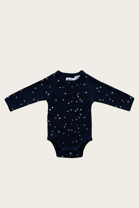 Jamie Kay - Organic Long Sleeve Bodysuit - Tiny Stars Black Iris