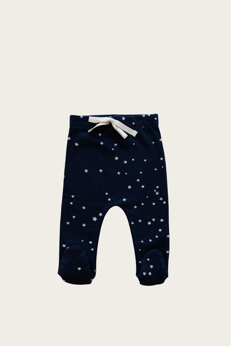 Jamie Kay - Organic Footed Pant - Tiny Stars Black Iris