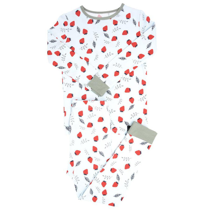 Sweet Bamboo - Big Kid Pj Long Sleeve - Strawberry