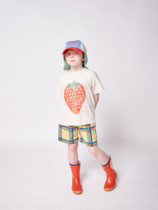 BOBO CHOSES - Strawberry Short Sleeve Tee - Offwhite