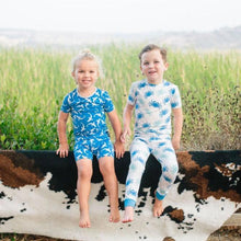 Load image into Gallery viewer, Sweet Bamboo - Summer Pj&#39;s Set - Blue Sharks