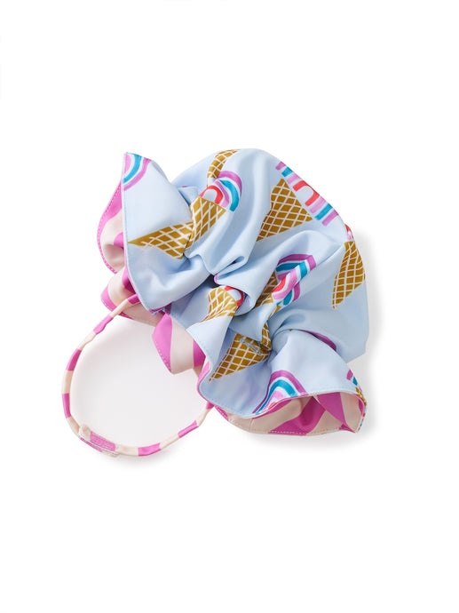 Tea Collection - Reversible Ruffle Baby Sun Hat -  Rainbow Cones in Blue