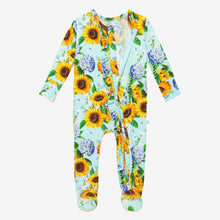 Load image into Gallery viewer, Posh Peanut - Sunny - Footie Ruffled Zippered One Piece