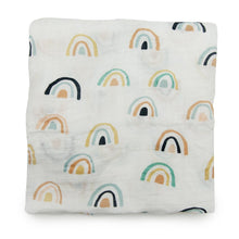 Load image into Gallery viewer, Loulou LOLLIPOP - Muslin Swaddle - Neutral Rainbow