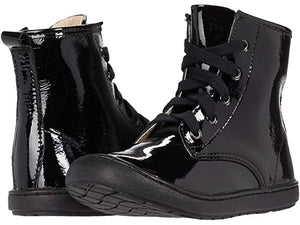 Swagger Lace Up Boot - Black Patent