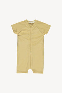 Fin & Vince - Ribbed One Piece Swimmer - Mustard
